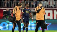 Arsenal Fear Long-Term Absence for Bukayo Saka After Quad Injury Against Bayern