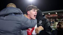 Teenage Defender Conor Haughey Reacts After Fleetwood Town Shock Arsenal in Carabao Cup