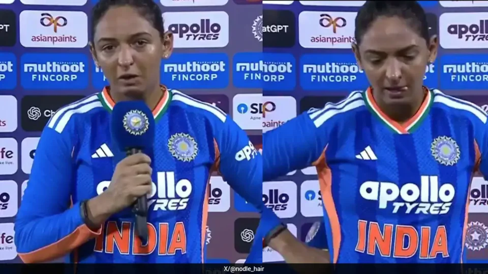 Harmanpreet Kaur Breaks Down After Unbeaten 91 Against Zimbabwe — Photo: X (Twitter)