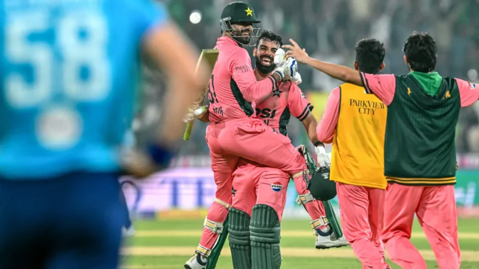 Shadab Khan's Record Century Secures Dramatic One-Wicket Win for Pakistan Over England — Photo: AFP